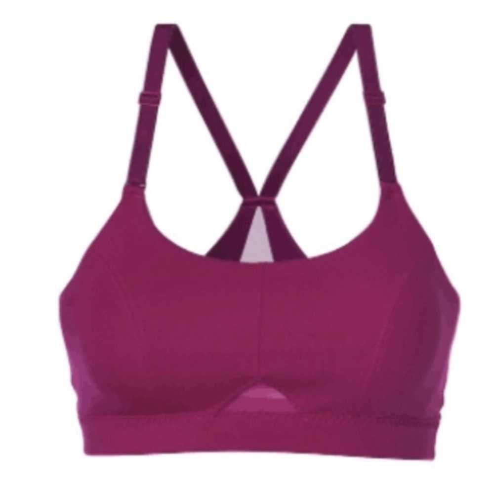 Athleta NWT All in Bra Sculptek fuschia pink medium support sports bra XL